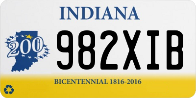 IN license plate 982XIB