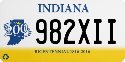 IN license plate 982XII
