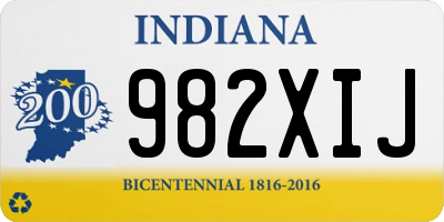 IN license plate 982XIJ