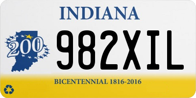 IN license plate 982XIL