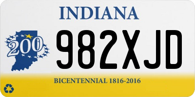 IN license plate 982XJD