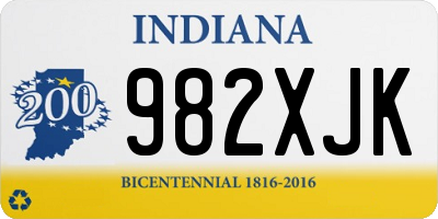 IN license plate 982XJK