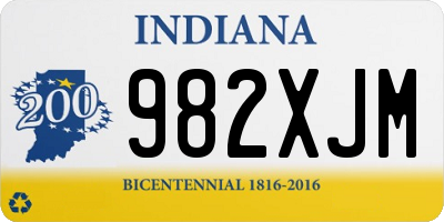 IN license plate 982XJM