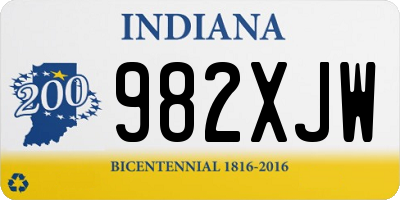 IN license plate 982XJW