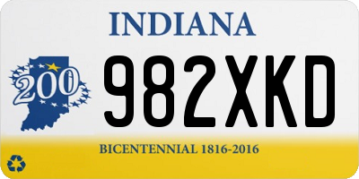 IN license plate 982XKD
