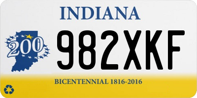 IN license plate 982XKF