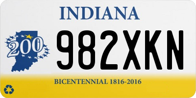 IN license plate 982XKN