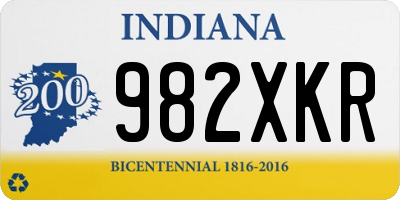 IN license plate 982XKR