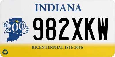 IN license plate 982XKW