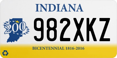 IN license plate 982XKZ