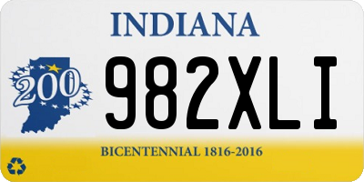 IN license plate 982XLI