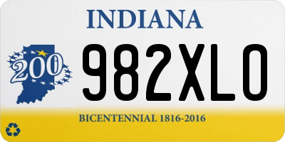 IN license plate 982XLO