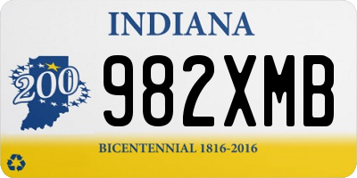 IN license plate 982XMB