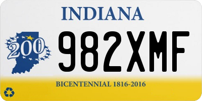 IN license plate 982XMF