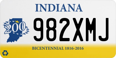 IN license plate 982XMJ