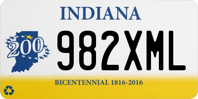 IN license plate 982XML