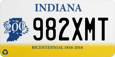 IN license plate 982XMT