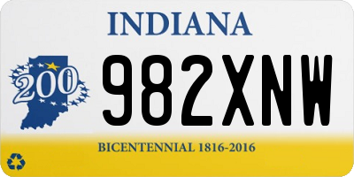 IN license plate 982XNW