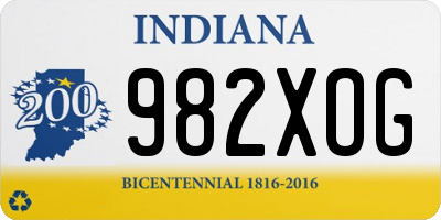 IN license plate 982XOG