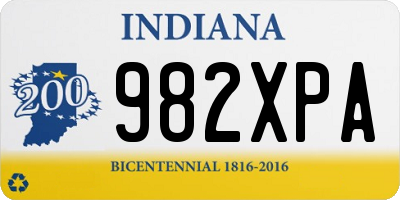 IN license plate 982XPA