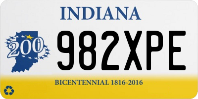 IN license plate 982XPE