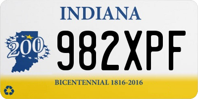 IN license plate 982XPF