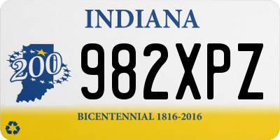 IN license plate 982XPZ