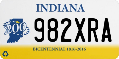 IN license plate 982XRA