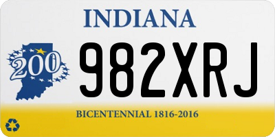 IN license plate 982XRJ