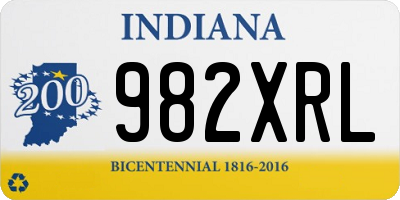 IN license plate 982XRL