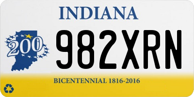 IN license plate 982XRN