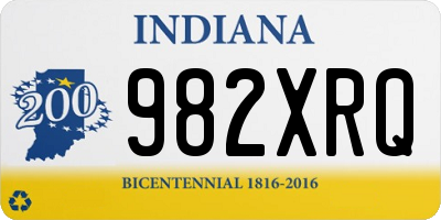 IN license plate 982XRQ