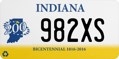 IN license plate 982XS