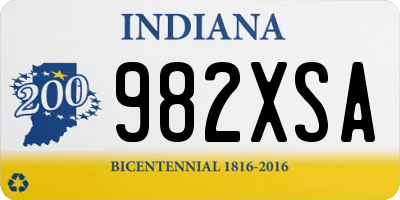 IN license plate 982XSA