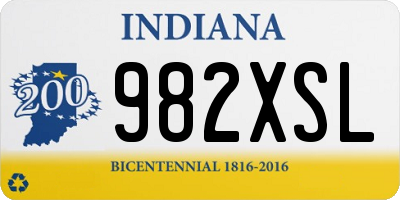 IN license plate 982XSL