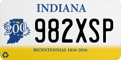 IN license plate 982XSP