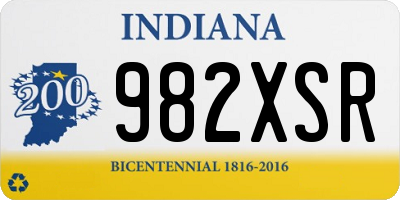 IN license plate 982XSR