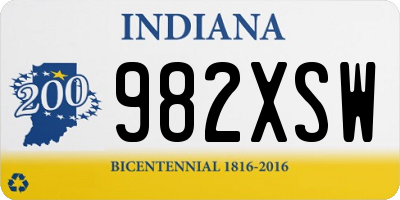 IN license plate 982XSW