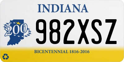 IN license plate 982XSZ