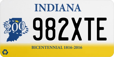 IN license plate 982XTE