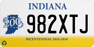 IN license plate 982XTJ