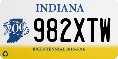 IN license plate 982XTW