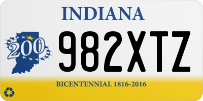 IN license plate 982XTZ