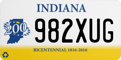 IN license plate 982XUG