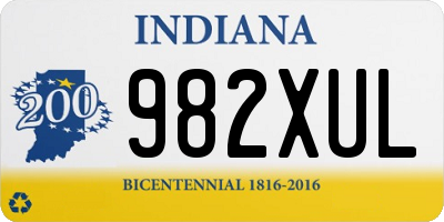 IN license plate 982XUL