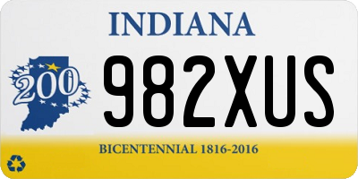 IN license plate 982XUS