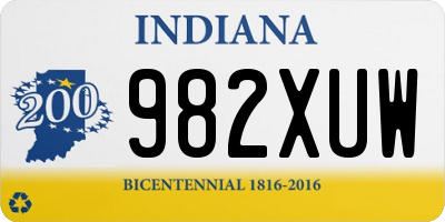 IN license plate 982XUW