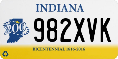 IN license plate 982XVK