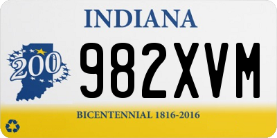 IN license plate 982XVM