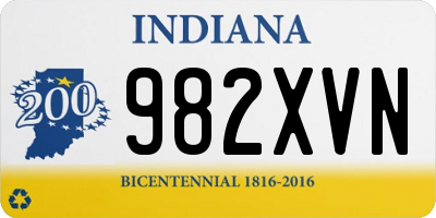 IN license plate 982XVN